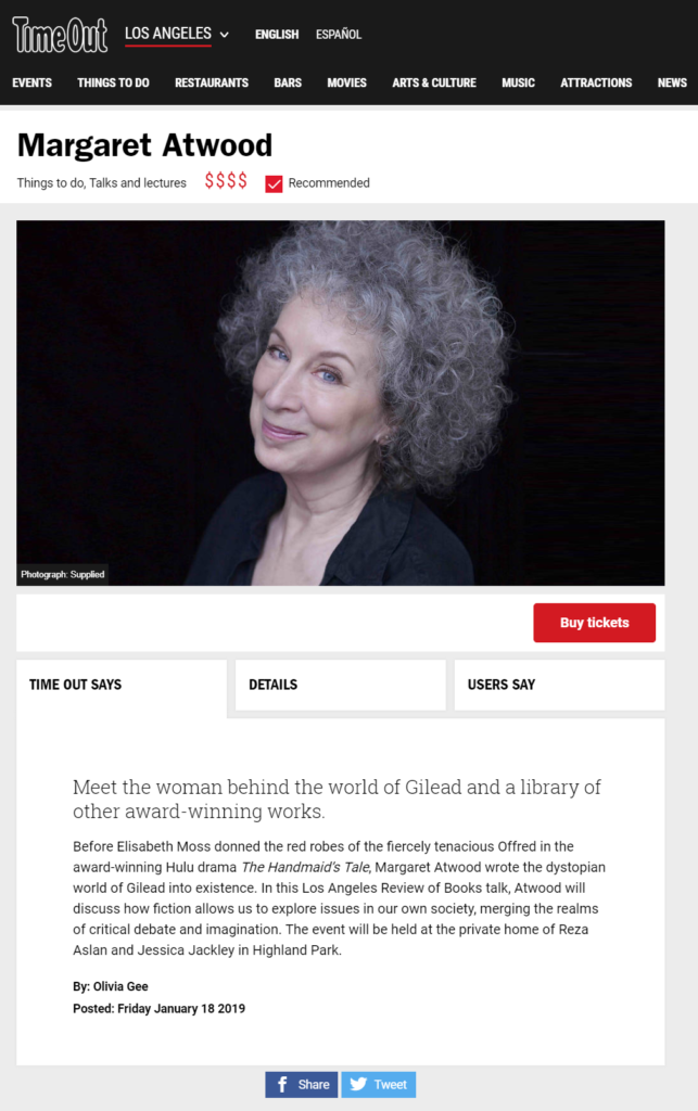 Margaret Atwood Coriolis Book Marketing Services