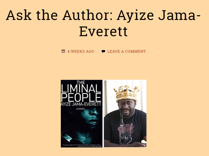 Ayize Jama-Everett interview on Ask the Author