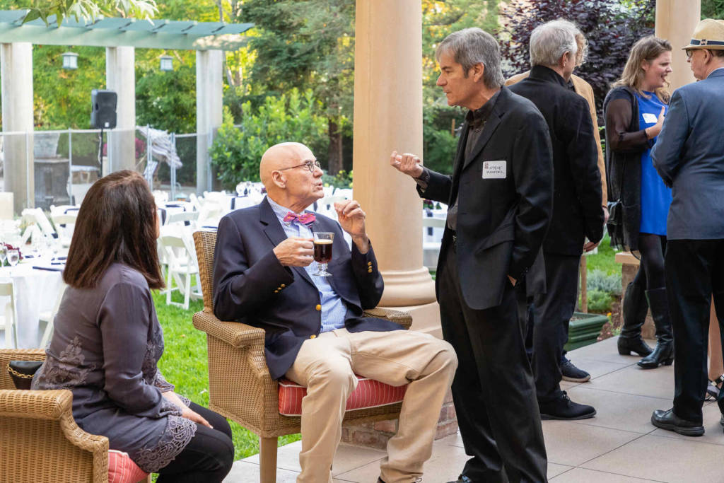 James Ellroy and VIP guests at the LARB Luminary Dinner, Coriolis client event