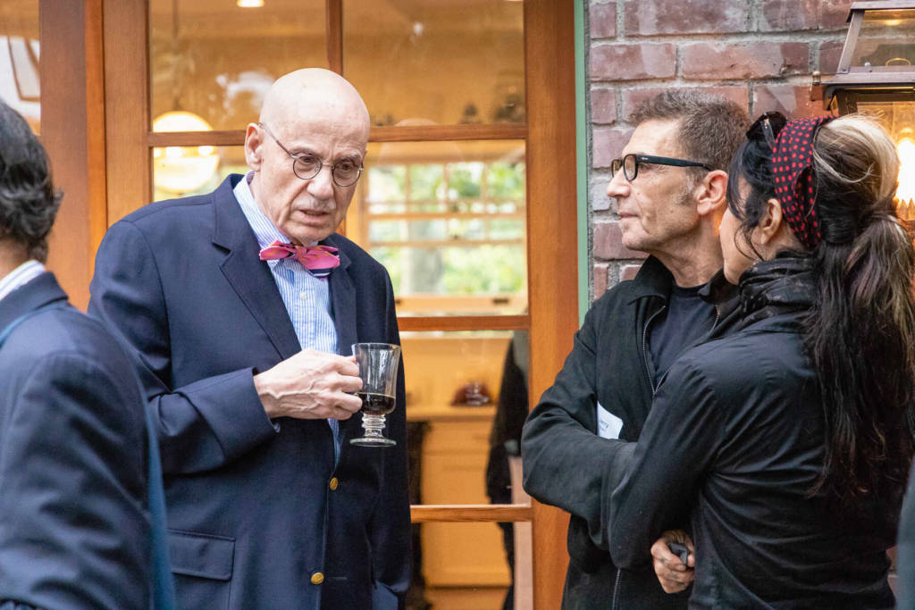James Ellroy and guests at the LARB Luminary Dinner, Coriolis client event