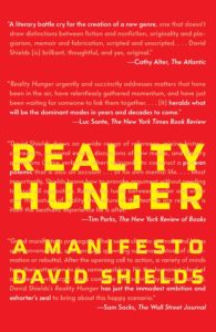 Reality Hunger A Manifesto