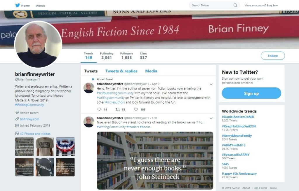 Brian's Twitter Account Book Marketing Ideas Coriolis