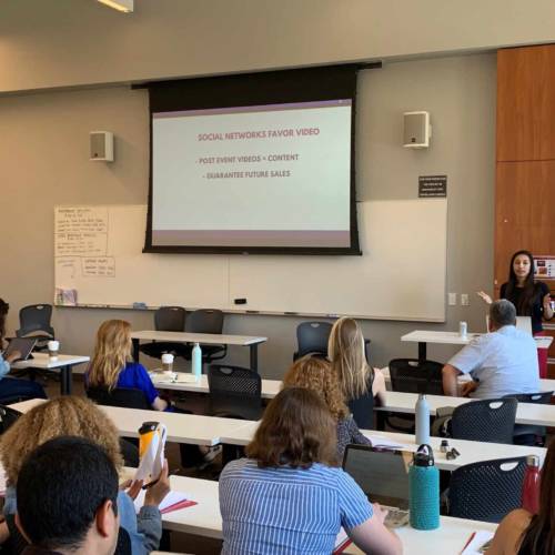 Coriolis founder Nanda Dyssou presenting at the LARB Publishing Workshop at USC