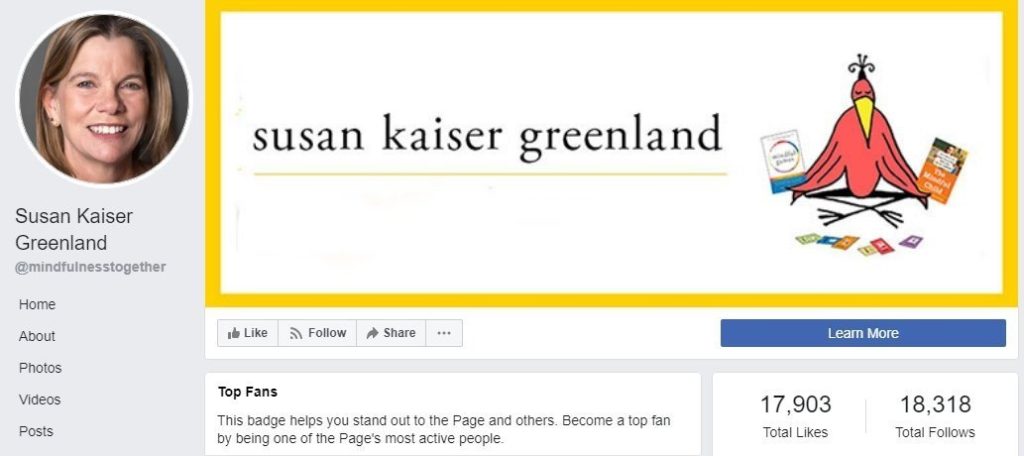 Link to Susan Kaiser Greenland's Facebook Page, Book Publicity, Coriolis Client, Book Marketing Plan
