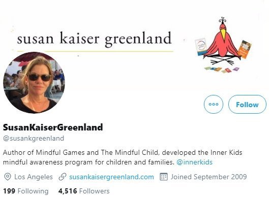 Link to Susan Kaiser Greenland's Twitter, Book Marketing Plan, Book Publicity, Coriolis