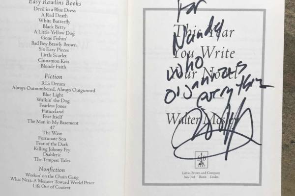Signed book by Walter Mosley