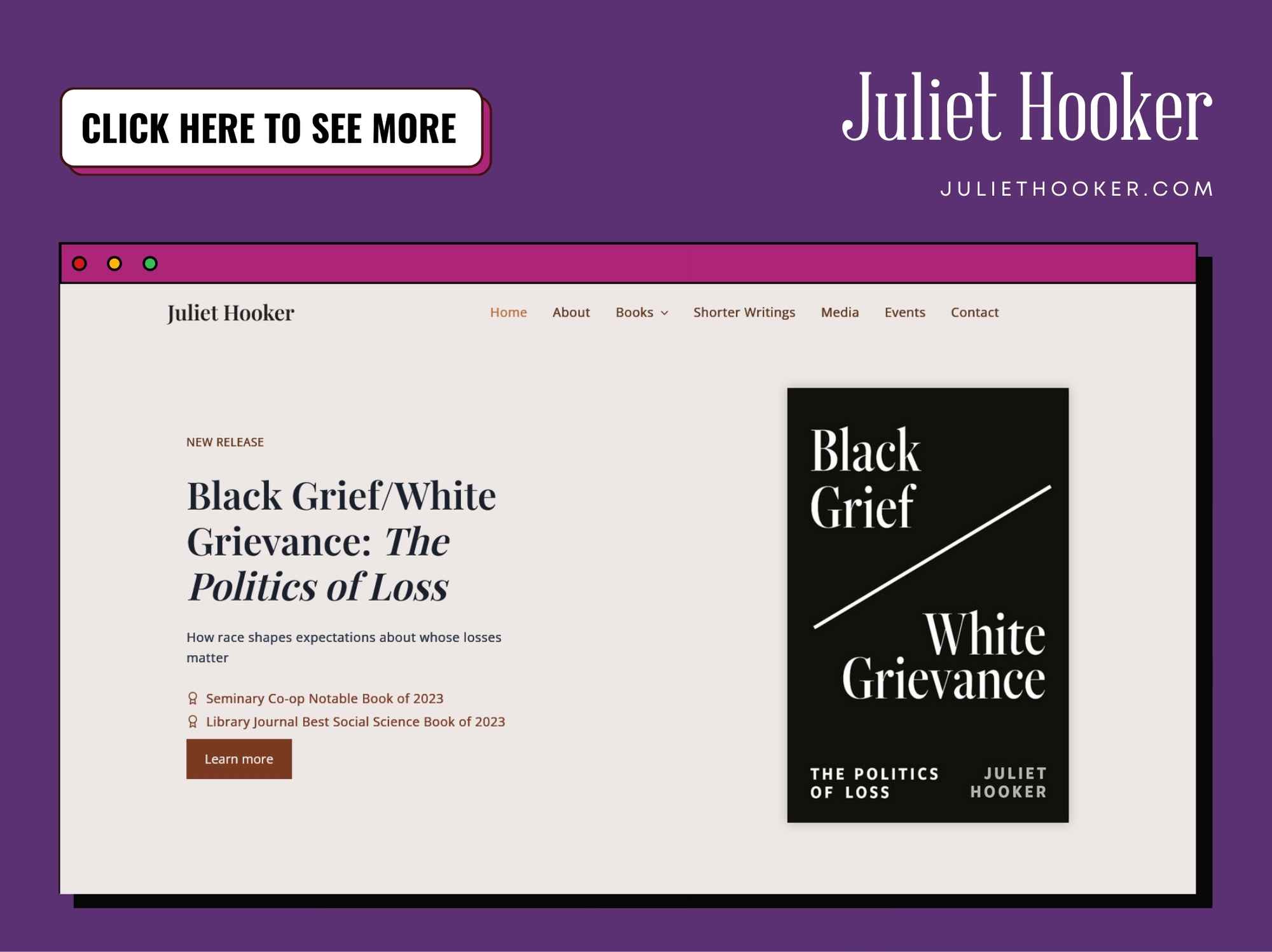 Juliet Hooker Website Design